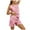 Pink, variant on TJAZFJPA Christmas Pajamas for Family 2025 Women's Fashionable Summer Home Wear Round Neck Printed Shorts Vest Pajama Pajama Pants Set Pajamas for Women Set Soft Pants Flannel Pajamas for Women