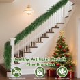 thumbnail image 5 of Pakyozj6FT Norfolk Pine Garland Artificial, Realistic Christmas Greenery for Mantle Table Wall, Real Touch Winter Pine Garland for Christmas Indoor Outdoor Decor 40 Branches, 5 of 6