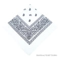 thumbnail image 3 of Eigraketly Moda Unisex Bandana Hop Pañuelo cuadrado grande Estampado de Cachemira Diadema Muñequeras Pañuelo para la cabeza Pañuelo de tinte Ciclismo Blanco, 3 of 6