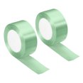 thumbnail image 1 of Unique Bargains 1.5 Inch Wide 24 Yards Satin Ribbon, 2 Pack Double Face Solid Crafts Roll for Party Home DIY Wrapping Decoration, Pale Green, 1 of 6