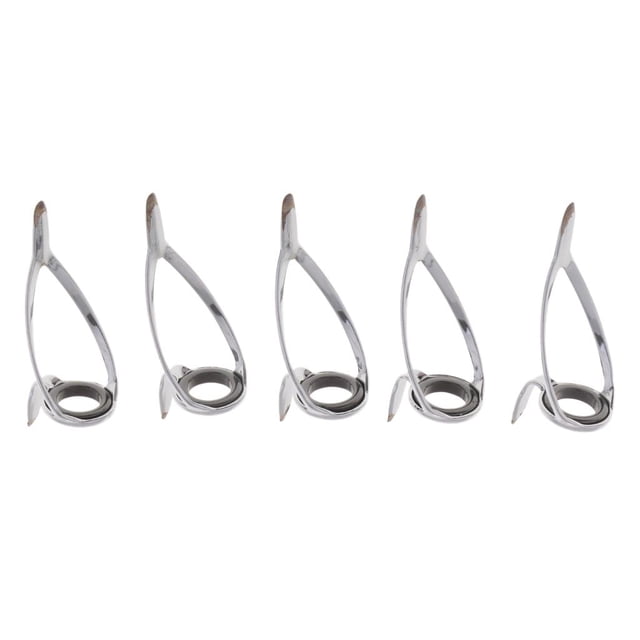 5 Unids Caña De Reparación De Edificios SIC Ring Casting Rod Guides 8 # 10 # 12 # 16 # 20 # Tamaño 10