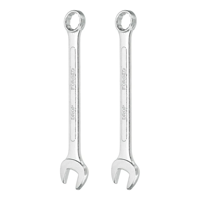 2 Pcs Clé à Combinaison 16mm Métrique Boîte 12 Points et Extrémité Ouverte Acier Zingué