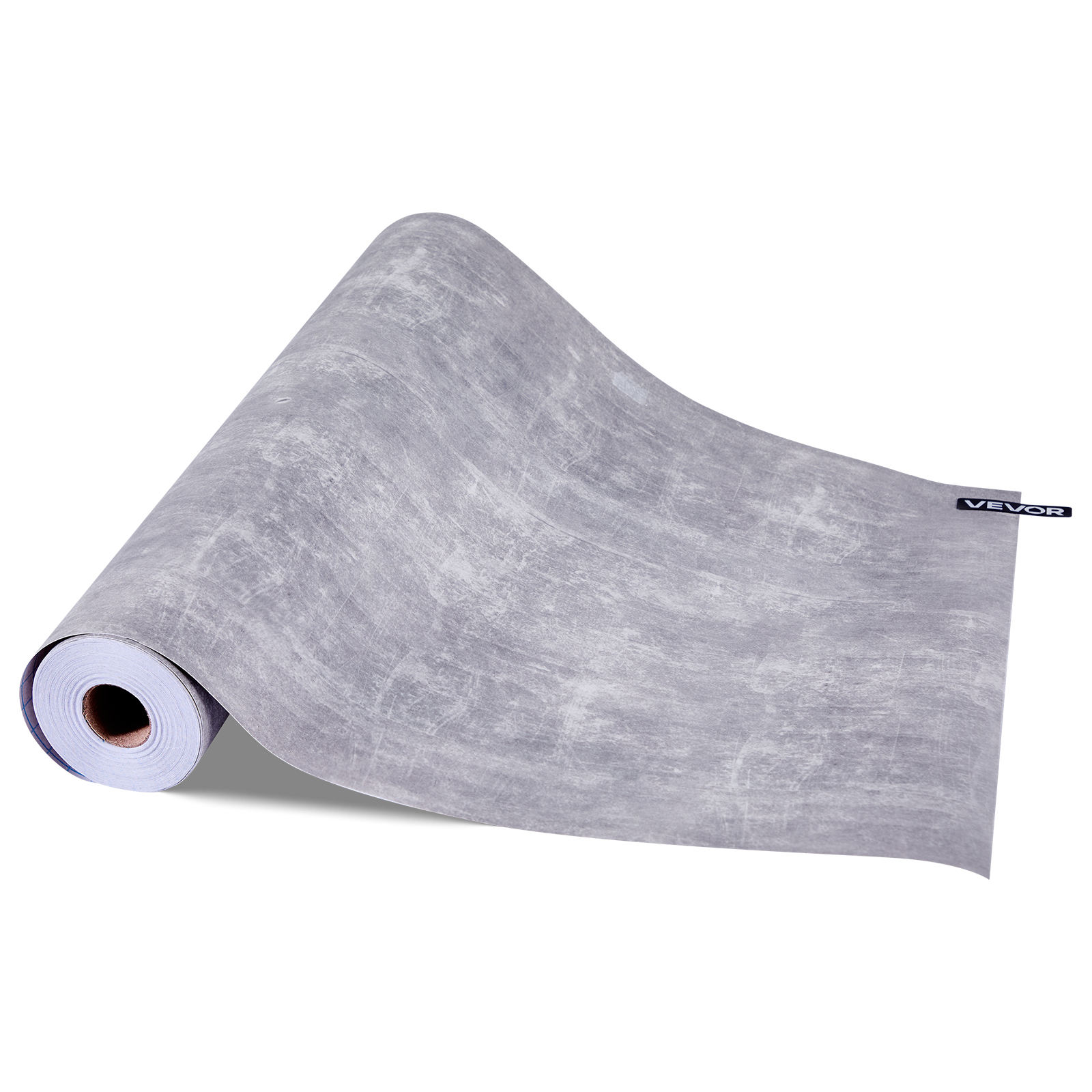 VEVOR Peel and Stick Wallpaper, 15.7 x 590.5 inch Contact Paper Waterpoof Self Adhesive, Easy to Clean Wall Decorative Vinyl Roll for Bedroom Kitchen Bathroom Office,Dark Gray Industrial Style
