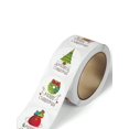 thumbnail image 3 of 500 Pcs/1 Roll Christmas Decoration Sticker Labels 4 Picture Stickers Gift Decoration Stickers Thank You Flower Stickers For Gift Packaging Party Wedd, 3 of 5
