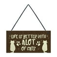 thumbnail image 1 of Wooden Sign Cat Tag Rectangular Wood Decoration Pet Slogan Pendant Decoration, 1 of 7