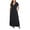 Black, variant on Women's Plus L-5XL Short Sleeve Casual Full Length Maxi Dresses Female,,Black 3XL