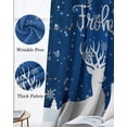 thumbnail image 6 of Navy Blue Christmas Black Out Curtains 63 Inch Long, Room Darkening Draperies Curtains Panels, Winter Xmas Elk Snowflake Pine Trees Thermal Insulated Curtain for Bedroom Living Room 52"x63" 2 Panels, 6 of 8