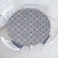 thumbnail image 3 of Ambesonne Orient Fitted Round Tablecloth, Moroccan Oriental, 40"- 44" Diameter, Vermilion Indigo, 3 of 5