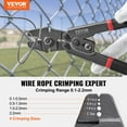 thumbnail image 2 of VEVOR Wire Rope Crimping Tool and Cutter Up To 2.2mm Wire Cable Crimps, 1/64" - 3/32" Crimping Loop Sleeve Kit and 160pcs Aluminum Buckles, Fishing Crimping Tool Wire Rope Thimbles Kit, 2 of 9