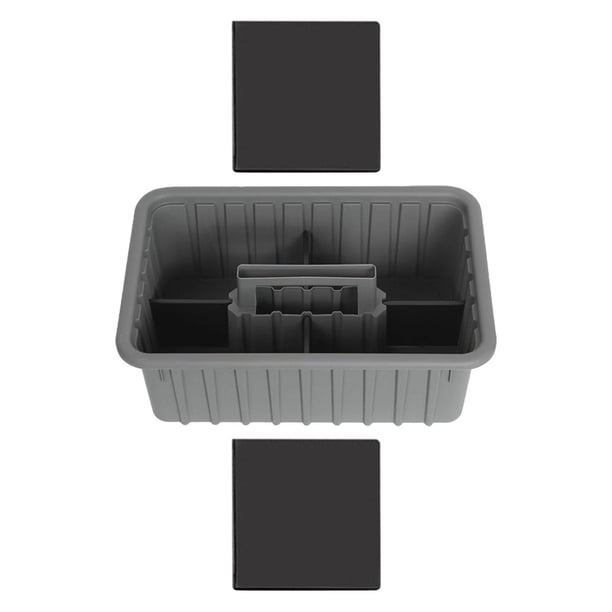 Caja de herramientas Organizador de piezas Gloria Estuche de almacenamiento reutilizable Gris