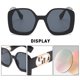 thumbnail image 3 of Gafas de sol huecas con montura cuadrada, tendencia de moda urbana, fabricadas en PC y metal., 3 of 5