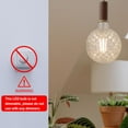 thumbnail image 4 of Bombillas LED decorativas vintage HeeHom de 40 vatios, bombilla LED Edison de filamento de 4 W con burbuja especial, luz cálida extragrande de 2700 K, casquillo E26 regulable, paquete de 1, 4 of 7