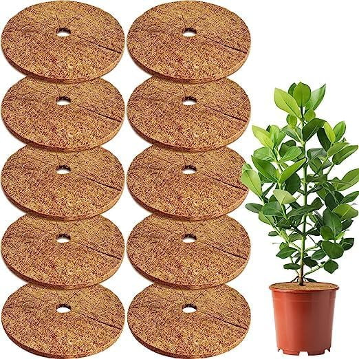 Coconut Fibers Tree Mulch Ring Mat, Natural Coco Coir Tree Protector