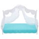 thumbnail image 1 of ColoMX Mini cama para casa de muñecas con red de encaje, juego de cuna para muñeca bebé de 30cm, modelo de cama pequeña para muñeca, muebles para casa de muñecas en miniatura para niños, 1 of 8