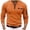 Orange, variant on Men's Shirt Quarter Zip Work Daily Wear Long Sleeve Comfortable Plain Pocket Regular Fit Top,S