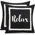 thumbnail image 6 of Outdoor Waterproof Throw Pillow Covers 16x16 Inches Set of 2 Black and White Pillows Cover for Patio Furniture Garden Porch, 6 of 6