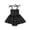 Black, variant on Lopecy-Sta Romper Dress for Newborn Solid Color Summer Baby Summer Outfits Sleeveless Tie Up Shoulder Smocked Ruffle Bodysuit