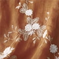 thumbnail image 6 of WREESH Women's Embroidery Boho Button Down Blouses Cotton Linen with Printed Loose Shirts and Three Quarter Sleeves, Solid Color 3/4 Sleeve Tops Orange, 6 of 9