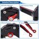 thumbnail image 4 of Palancas de freno y embrague cortas y largas para Kawasaki ZZR600 2005-2009, palanca de freno ajustable de motocicleta, aleación de aluminio, mango negro con extremo rojo, 4 of 6