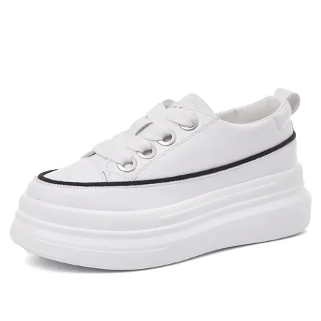 

Women‘s Casual Sneakers Thick Sole Lace-up Skate Shoes Platform Muffin Shoes