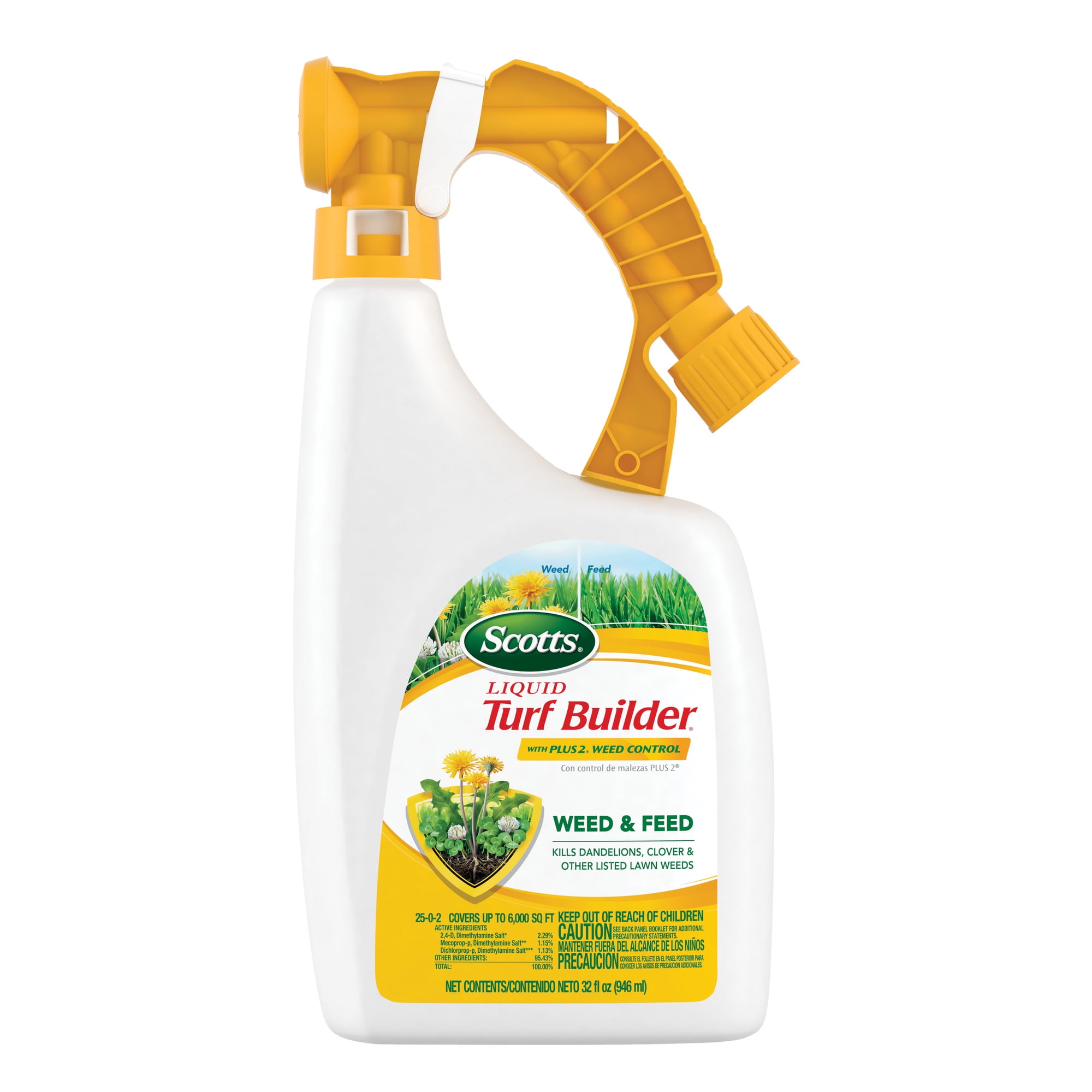 Scotts Liquid Turf Builder with Plus 2 Weed Control, 32 oz., 6,000 sq. ft.