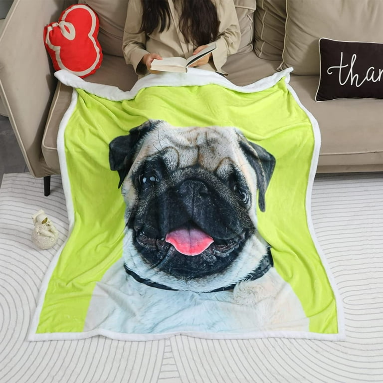 Pug shop sherpa blanket