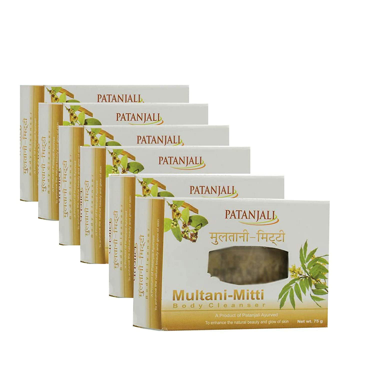 Patanjali Vadmans Multani Mitti Bathing Soap For Healthy And Fair Skin  (Pack Of 6) 