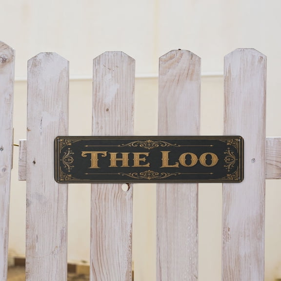 Retro The Loo Bathroom Humor Metal Tin Sign For Restroom Wall Decor 4x16 Inch