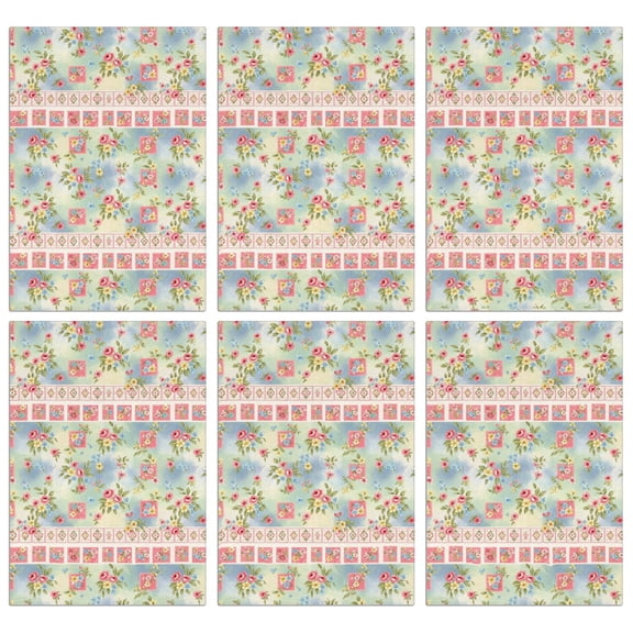 2 Pcs Pioneer Flower Floral Print Pattern Kitchen Towels, Funny Microfiber Dish Towel Set, 18" X 26" Tea Towels