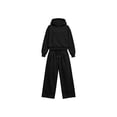 thumbnail image 5 of Zynoxe Womens Sweatsuits 2 Piece Set Long Sleeve Hooded Sweatshirt & Elastic Drawstring Waist Sweat Pants Suit Versatile Solid Color Tracksuit Set Lightweight Suit Set with Pockets Black S, 5 of 7