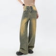 thumbnail image 6 of RUTAYY Women's Jeans Retro Wide Straight Leg High Waisted Loose Fit Daily Wear Elegant Holiday Trousers, 6 of 9