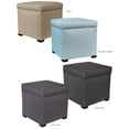 thumbnail image 4 of MJL Furniture Designs Tami Designer Square Storage Ottoman Grey Storage Transitional, 4 of 5