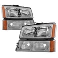 thumbnail image 1 of For 03-06 Chevy Silverado 2500HD TD Crystal Headlights + Bumper Lights Set (Chrome) TD-HD-JH-CSIL03-AM-C-SET, 1 of 4
