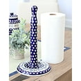 thumbnail image 2 of Blue Rose Polish Pottery Blue Violet Paper Towel Holder, 2 of 2