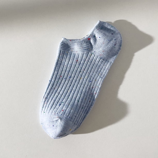 Xiao Hua 10 pares de calcetines invisibles para mujer - Tobilleros bajos antideslizantes - Calcetines invisibles para uso casual y formal - Suaves y elásticos, color azul
