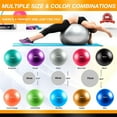 thumbnail image 3 of SmarterLife PRO MAX Series Exercise Yoga Ball Workout Equipment Pregnancy Medicine Balls, 65cm Black, 3 of 7