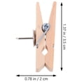 thumbnail image 2 of 1 Jar Creative Push Pin Clips Wooden Push Pin Clips for Cork Boards Picture Clamps, 2 of 9