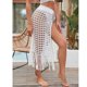 thumbnail image 1 of Falda de playa para mujer Yjmei, falda de punto calado con perspectiva, color blanco S, 1 of 5