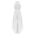 thumbnail image 2 of YONGHS Kid Girls Floral Lace Halter Party Dress Shiny Romper Bridesmaid Ball Gown White 16, 2 of 5