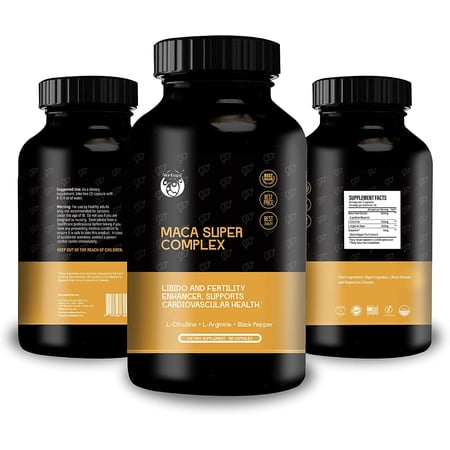 Yerbafit Maca super complex supplement Capsules for Energy-Strength-&-Mood Support, For Women & Men with L-Citrulline, L-Arginine Base and Bioperine, GMO & Gluten free | 60 Vegan Capsules