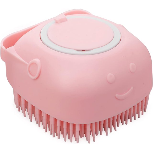 Cepillo de Baño NQ de Silicona para Perros y Gatos Cepillo de Aseo Masaje Champú