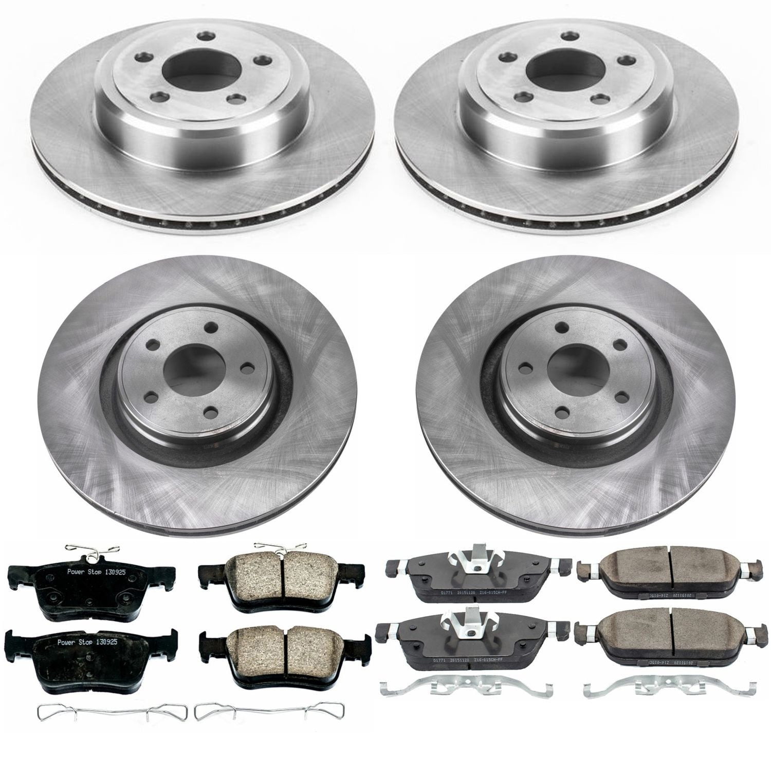 PowerStop Front and Rear Stock Replacement Brake Pad and Rotor Kit Fits: LINCOLN Select Models KOE7418
