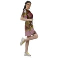 thumbnail image 3 of Moomaya Printed Moss Georgette Dresses Women A-Line Tunic With Drawstring Belt, 3 of 4