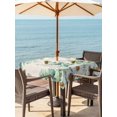 thumbnail image 3 of Outdoor Tablecloths with Umbrella Hole & Zipper, Green Eucalyptus Leaves 54x54 Inch Square Tablecloths, Daisy Summer Botanical Watercolor Waterproof Table Cloth, Patio/Pool/Picnic Table Covers, 3 of 8