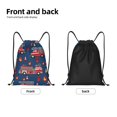 thumbnail image 2 of Yiaed Fire Truck 1 Print Drawstring Bags Drawstring Backpack Bulk String Back Pack Gym Sport Bag-Small, 2 of 5
