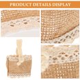 thumbnail image 3 of OUNONA 2Ud Cesta Decorativa De Lino En Khaki Para Uso En Bodas Y Almacenaje Práctico, 3 of 8