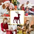 thumbnail image 6 of Christmas Decorations Indoor,Christmas Table Decorations Signs,Reindeer Tabletop Decorations,Christmas Deer Ornaments,Christmas American Snow Deer Pendant,Flocking Vibe Arrangement Decorations, 6 of 6