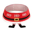thumbnail image 2 of Christmas Tree Collar, 30 Inch 3D Santa Claus Feet Sequins Large Cute Red Christmas Tree Skirt, Decorative Xmas Tree Ring Foldable Stand Base Cover for Christmas Hoilday Party Home, 2 of 8