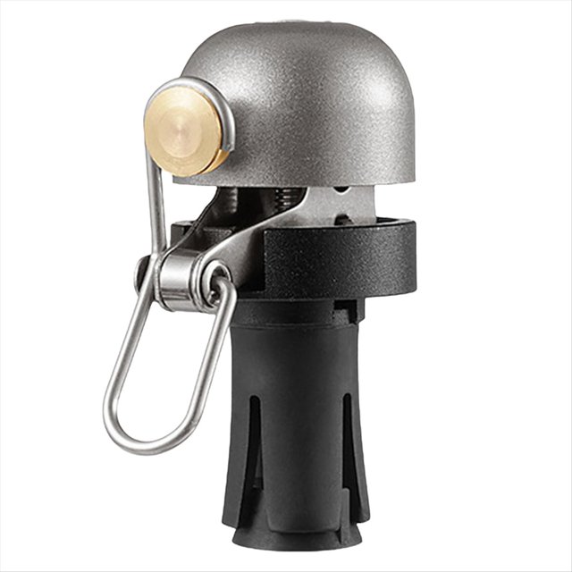Mini Timbre para Bicicleta de Carretera, Resistente Al Agua, con Alto Decibelio, con Conector para Manillar de 18-25 mm, Color Plateado.