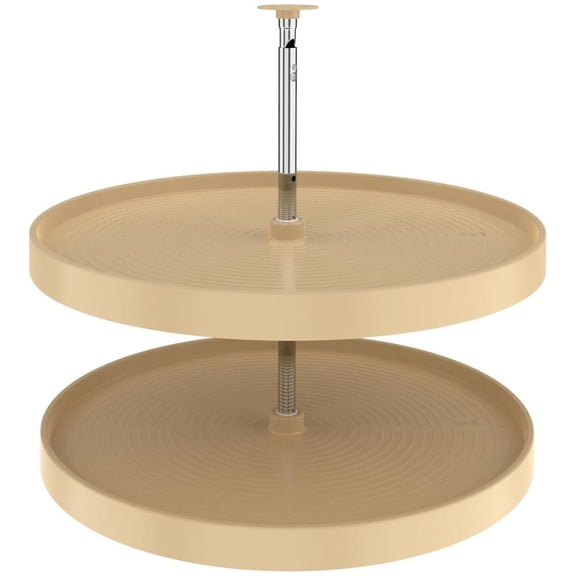 Rev-A-Shelf LD-2062-28-15-1 Lazy Daisy Polymer Double 2 Tier 28" Full Circle Ridge Bottom